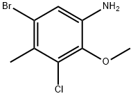 5-溴-3-氯-2-甲氧基-4-甲基苯胺 结构式