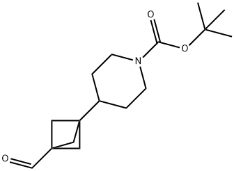 4-(3-甲酰基双环[1.1.1]戊-1-基)哌啶-1-羧酸叔丁酯 结构式