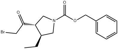 (3S,4S)-3-(2-溴乙酰基)-4-乙基吡咯烷-1-羧酸苄酯 结构式