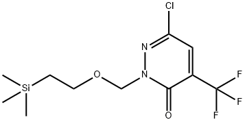 6-氯-4-(三氟甲基)-2-((2-(三甲基甲硅烷基)乙氧基)甲基)哒嗪-3(2H)-酮 结构式