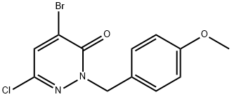 4-溴-6-氯-2-(4-甲氧基苄基)哒嗪-3(2H)-酮 结构式