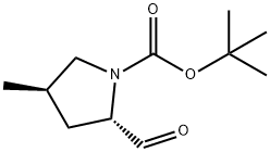 (2S,4R)-2-甲酰基-4-甲基吡咯烷-1-羧酸叔丁酯 结构式
