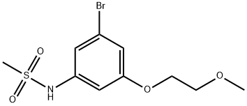 N-(3-溴-5-(2-甲氧基乙氧基)苯基)甲磺酰胺 结构式