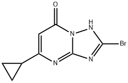2-溴-5-环丙基-[1,2,4]三唑并[1,5-A]嘧啶-7(4H)-酮 结构式