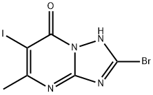 2-溴-6-碘-5-甲基-[1,2,4]三唑并[1,5-A]嘧啶-7(1H)-酮 结构式