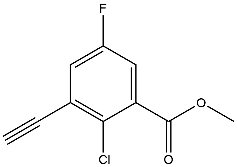 2-氯-3-乙炔基-5-氟苯甲酸甲酯 结构式