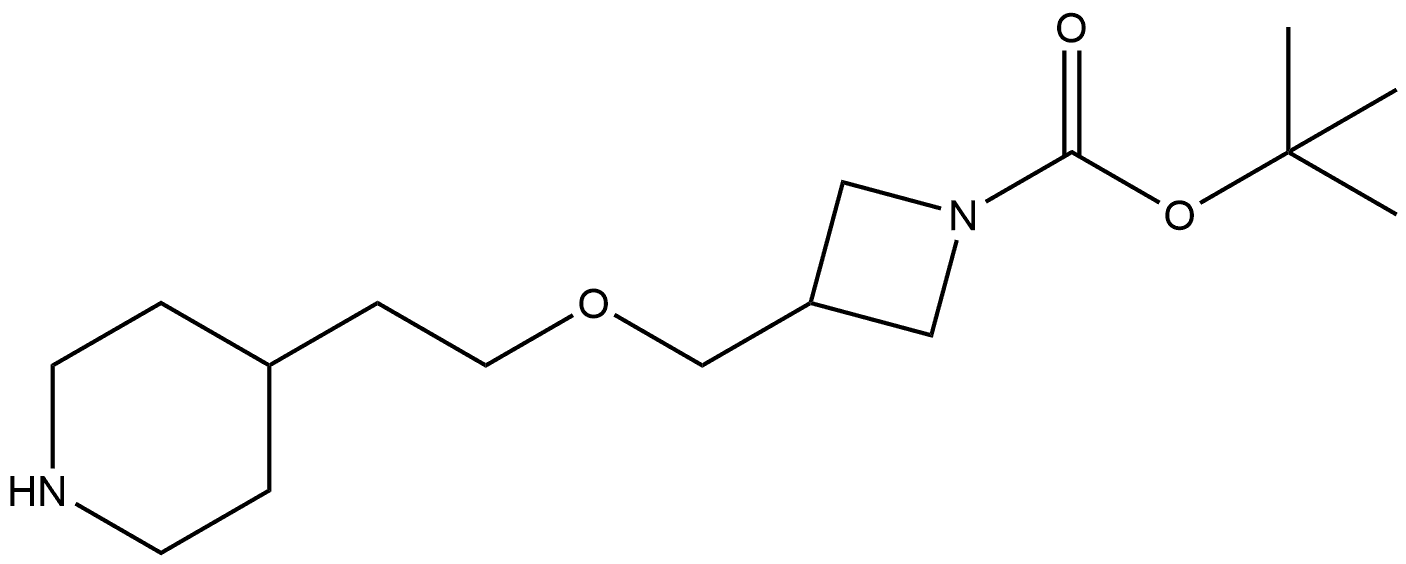 tert-butyl 3-(2-piperidin-4-ylethoxymethyl)azetidine-1-carboxylate 结构式