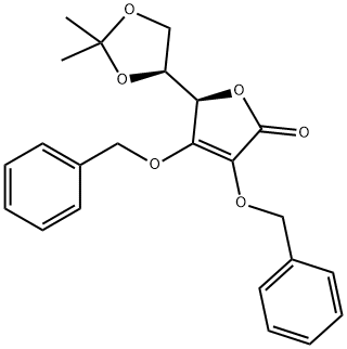 L-Ascorbic acid, 5,6-O-(1-methylethylidene)-2,3-bis-O-(phenylmethyl)- 结构式