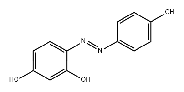 1,3-Benzenediol, 4-[(1E)-2-(4-hydroxyphenyl)diazenyl]- 结构式