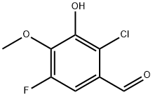 2-氯-5-氟-3-羟基-4-甲氧基苯甲醛 结构式