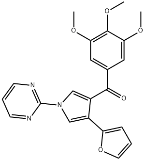 Methanone, [4-(2-furanyl)-1-(2-pyrimidinyl)-1H-pyrrol-3-yl](3,4,5-trimethoxyphenyl)- 结构式
