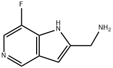 (7-氟-1H-吡咯并[3,2-C]吡啶-2-基)甲胺 结构式