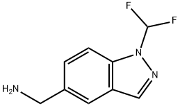 (1-(二氟甲基)-1H-吲唑-5-基)甲胺 结构式