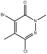 4-溴-6-氯-2,5-二甲基哒嗪-3(2H)-酮 结构式