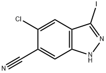 5-氯-3-碘-1H-吲唑-6-腈 结构式