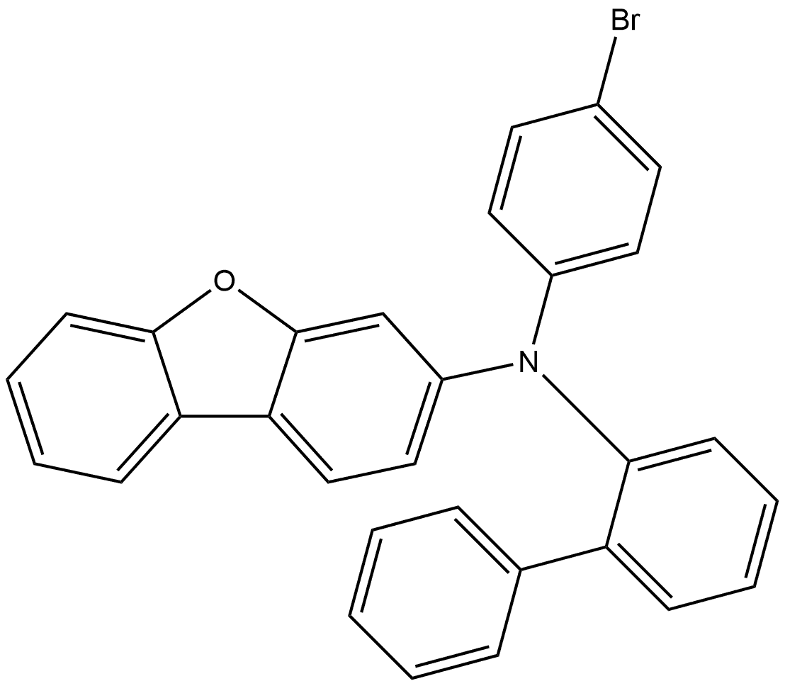 N-([1,1'-联苯]-2-基)-N-(4-溴苯基)二苯并[B,D]呋喃-3-胺 结构式