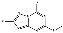 7-溴-4-氯-2-(甲硫基)吡唑并[1,5-A][1,3,5]三嗪 结构式