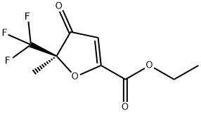 (R)-5-甲基-4-氧代-5-(三氟甲基)-4,5-二氢呋喃-2-甲酸乙酯 结构式