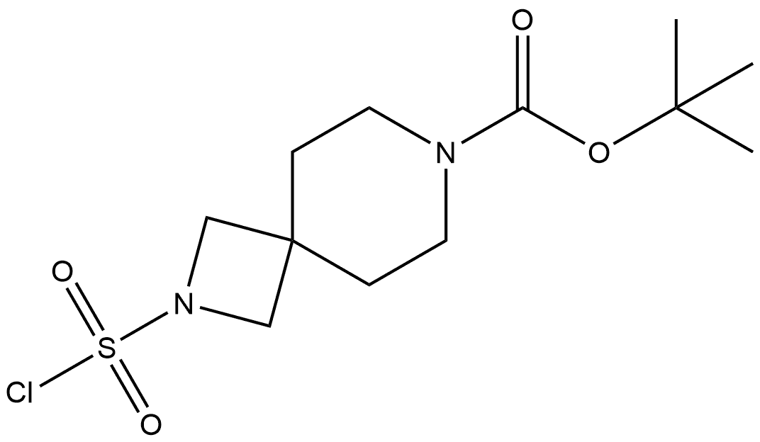 2-(氯磺酰基)-2,7-二氮杂螺[3.5]壬烷-7-羧酸叔丁酯 结构式