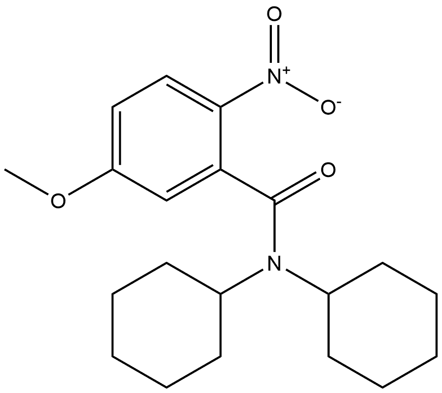 N,N-dicyclohexyl-5-methoxy-2-nitrobenzamide 结构式