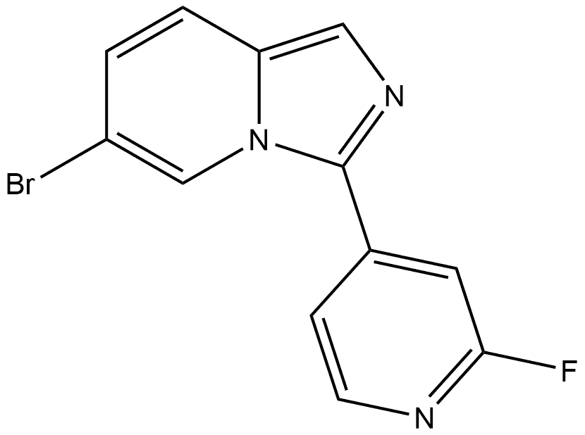 6-Bromo-3-(2-fluoro-4-pyridinyl)imidazo[1,5-a]pyridine 结构式