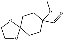 8-甲氧基-1,4-二氧螺[4.5]癸烷-8-甲醛 结构式