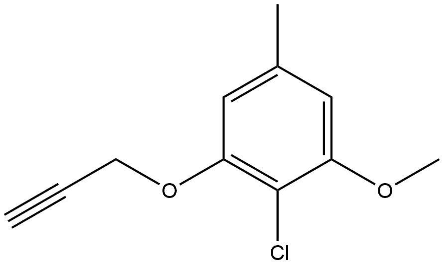 2-Chloro-1-methoxy-5-methyl-3-(2-propyn-1-yloxy)benzene 结构式