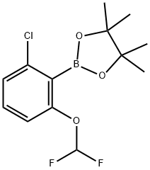 2-(2-氯-6-(二氟甲氧基)苯基)-4,4,5,5-四甲基-1,3,2-二氧硼杂环戊烷 结构式