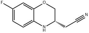 2H-1,4-苯并噁嗪-3-乙腈,7-氟-3,4-二氢,(3S)- 结构式