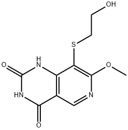 8-((2-羟乙基)硫代)-7-甲氧基吡啶并[4,3-D]嘧啶-2,4(1H,3H)-二酮 结构式