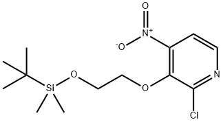3-(2-((叔丁基二甲基甲硅烷基)氧基)乙氧基)-2-氯-4-硝基吡啶 结构式