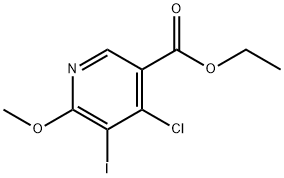 4-氯-5-碘-6-甲氧基烟酸乙酯 结构式