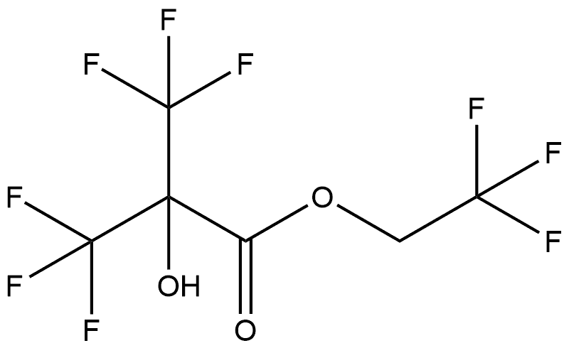 2,2,2-Trifluoroethyl 3,3,3-trifluoro-2-hydroxy-2-(trifluoromethyl)propanoate (ACI) 结构式