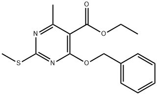 4-(苄氧基)-6-甲基-2-(甲硫基)嘧啶-5-羧酸乙酯 结构式