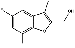 (5,7-二氟-3-甲基苯并呋喃-2-基)甲醇 结构式