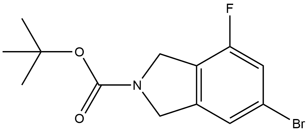 6-Bromo-4-fluoro-1,3-dihydro-isoindole-2-carboxylic acid tert-butyl ester 结构式