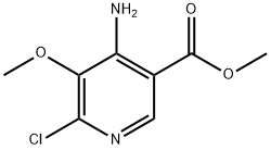3-Pyridinecarboxylic acid, 4-amino-6-chloro-5-methoxy-, methyl ester 结构式