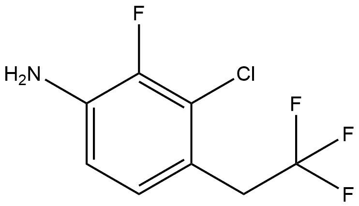 3-氯-2-氟-4-(2,2,2-三氟乙基)苯胺 结构式