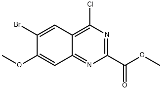 6-溴-4-氯-7-甲氧基喹唑啉-2-羧酸甲酯 结构式