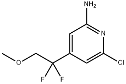 6-氯-4-(1,1-二氟-2-甲氧基乙基)吡啶-2-胺 结构式