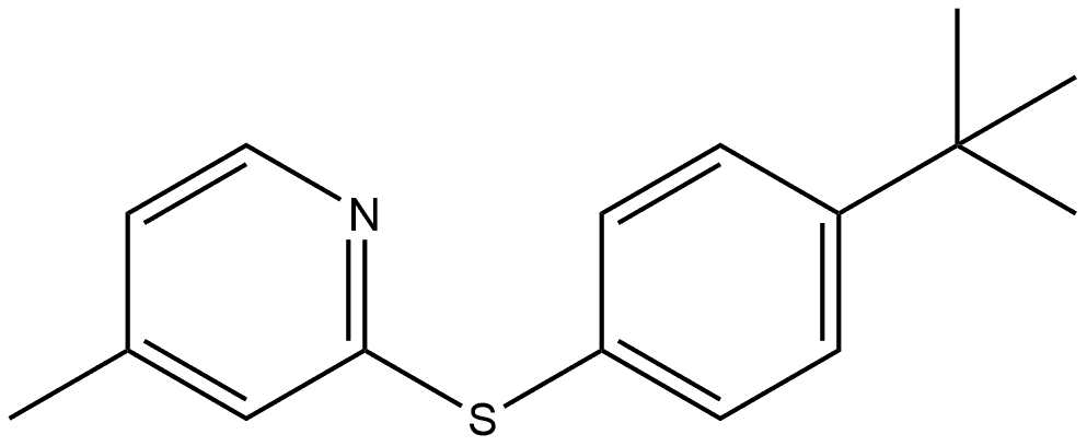 2-[[4-(1,1-Dimethylethyl)phenyl]thio]-4-methylpyridine 结构式