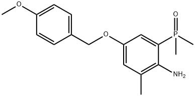 2-(二甲基亚膦基)-4-[(4-甲氧基苯基)甲氧基]-6-甲基苯胺- 结构式