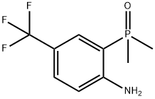 2-(二甲基亚膦基)-4-(三氟甲基)苯胺- 结构式