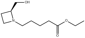 (S)-5-(2-(羟甲基)氮杂环丁烷-1-基)戊酸乙酯 结构式