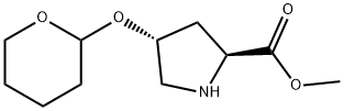 (2S,4R)-4-((四氢2H-吡喃-2-基)氧基)吡咯烷-2-羧酸甲酯 结构式