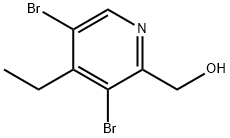 (3,5-二溴-4-乙基吡啶-2-基)甲醇 结构式