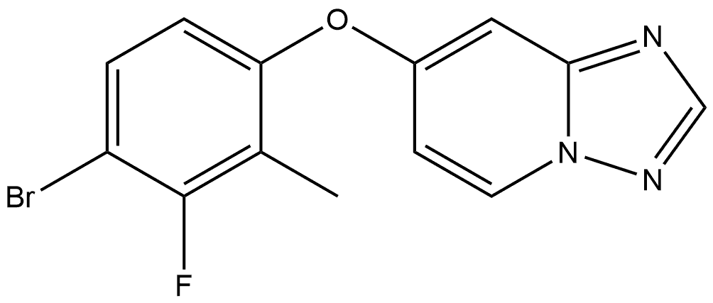 7-(4-溴-3-氟-2-甲基苯氧基)-[1,2,4]三唑并[1,5-A]吡啶 结构式