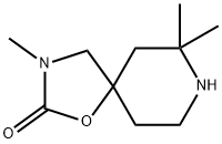 3,7,7-三甲基-1-氧杂-3,8-二氮杂螺[4.5]癸烷-2-酮 结构式
