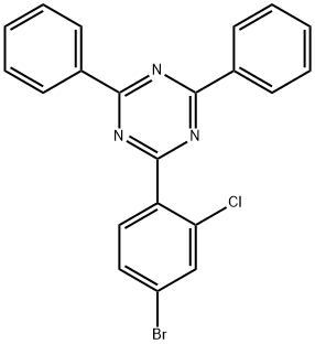 2-(4-溴-2-氯苯基)-4,6-二苯基-1,3,5-三嗪 结构式