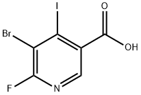 5-溴-6-氟-4-碘烟酸 结构式